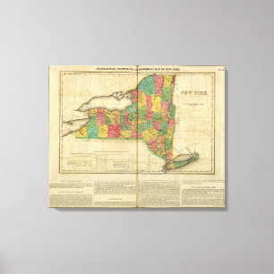 Map Of New York Canvas Print