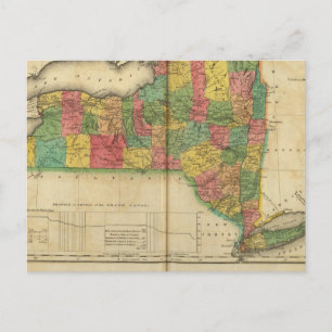 Map Of New York Postcard