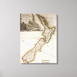 Map of New Zealand Canvas Print