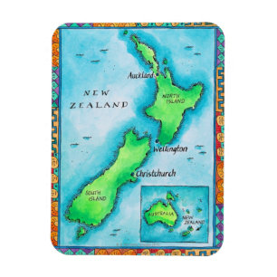Map of New Zealand Magnet