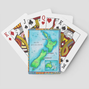 Map of New Zealand Playing Cards