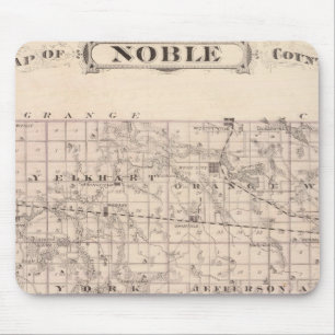 Map of Noble County Mouse Mat