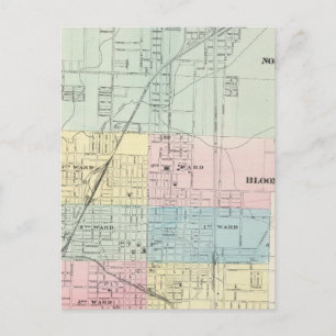 Map of Normal, Bloomington Postcard