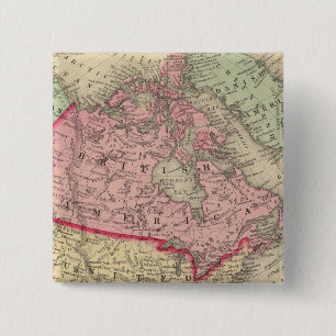 Map Of North America 15 Cm Square Badge