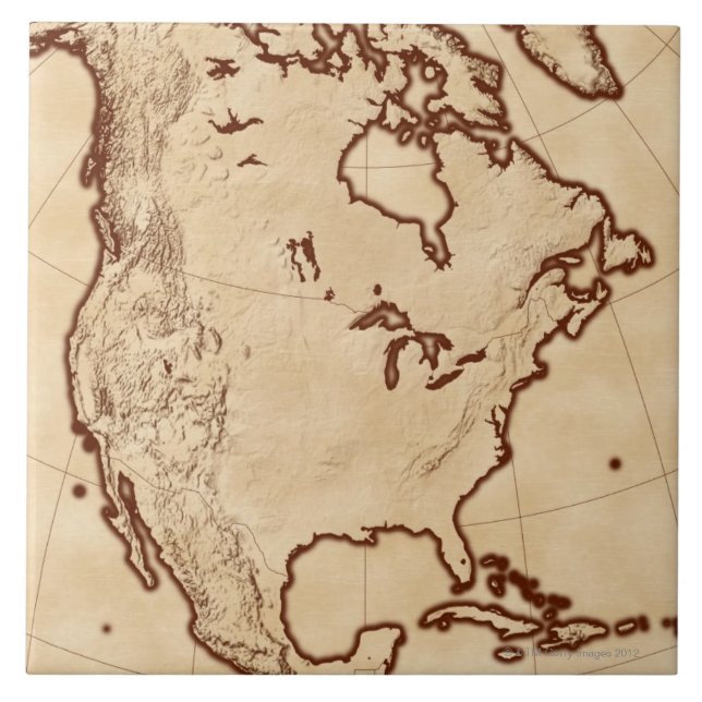 Map of North America 2 Tile (Front)