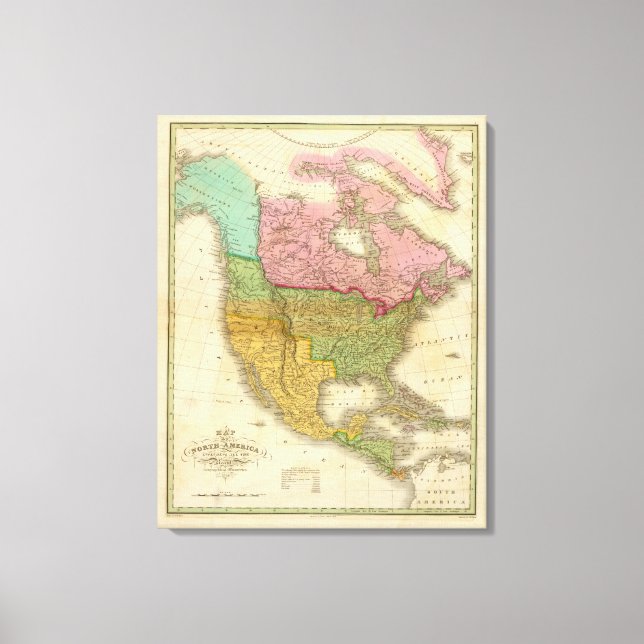 Map of North America Canvas Print (Front)