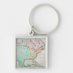 Map of North America Key Ring