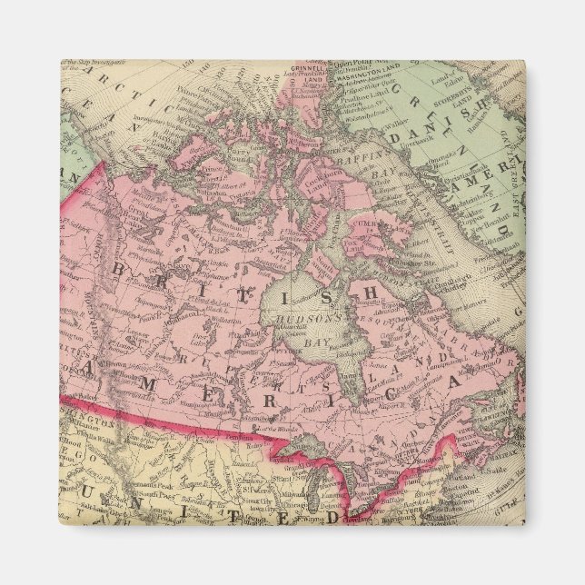 Map Of North America Magnet (Front)