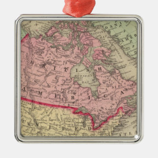Map Of North America Metal Tree Decoration