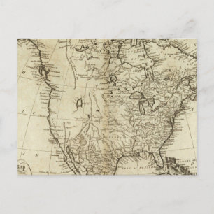 Map of North America Postcard