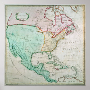 Map of North America Poster