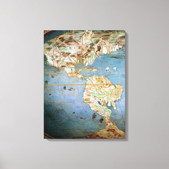 Map of North and South America Canvas Print (Front)