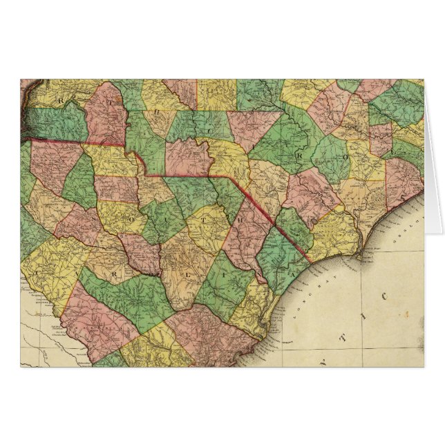 Map of North and South Carolina (Front Horizontal)
