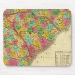 Map of North and South Carolina, and Georgia Mouse Mat