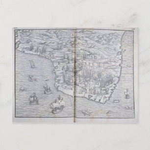 Map of North-eastern Brazil Postcard