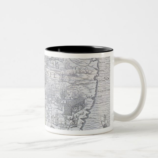 Map of North-eastern Brazil Two-Tone Coffee Mug (Right)