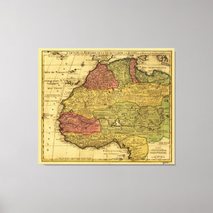 Map of North West Africa (1792) Canvas Print