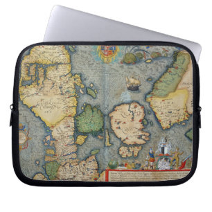 Map of Northern Europe, from 'Civitates Orbis Terr Laptop Sleeve