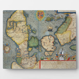 Map of Northern Europe, from 'Civitates Orbis Terr Plaque