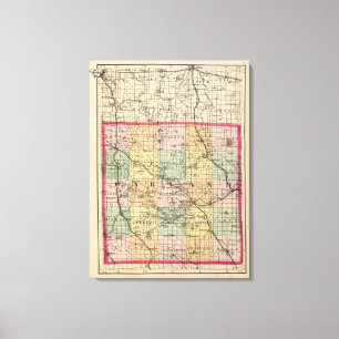 Map of Oakland County, Michigan Canvas Print