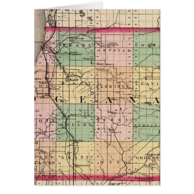 Map of Oceana County, Michigan (Front)