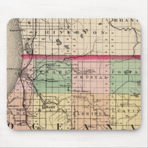 Map of Oceana County, Michigan Mouse Mat