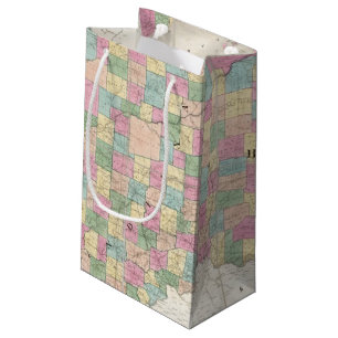 Map of Ohio And Indiana Small Gift Bag