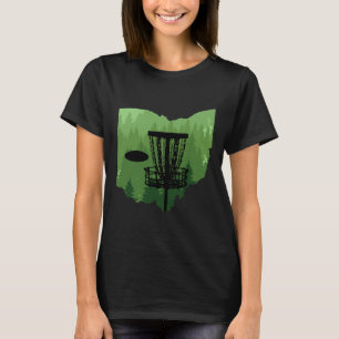 Map Of Ohio Disc Golf Player Frisbees Disc Golfer T-Shirt