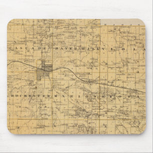 Map of Olmsted County, Minnesota Mouse Mat