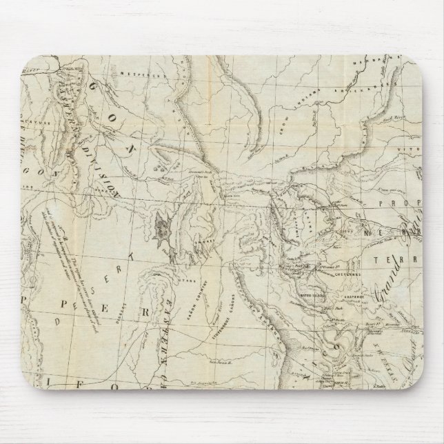 Map of Oregon, California, New Mexico Mouse Mat (Front)