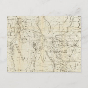 Map of Oregon, California, New Mexico Postcard