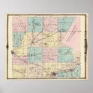 Map of Outagamie County, State of Wisconsin Poster