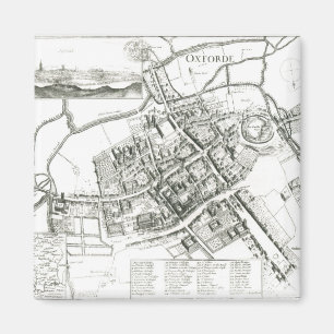 Map of Oxford, 1643 Magnet