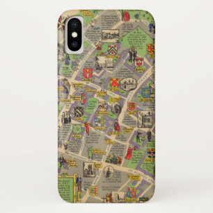 Map of Oxford, England (British Railways) iPhone X Case