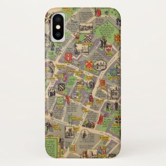 Map of Oxford, England (British Railways) iPhone X Case