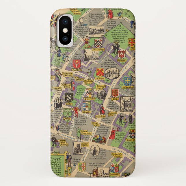 Map of Oxford, England (British Railways) Case-Mate iPhone Case (Back)