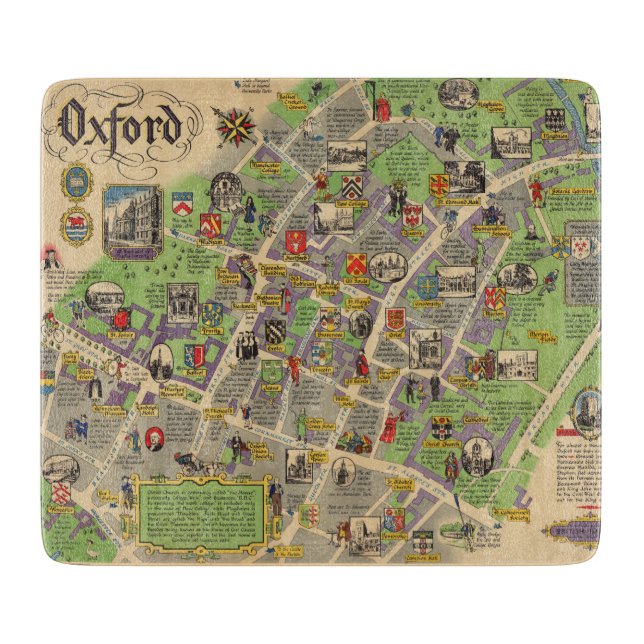 Map of Oxford, England (British Railways) Cutting Board (Front)