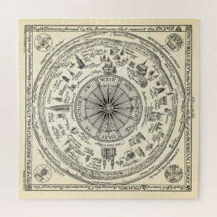 Map of Oxford view from the Bodleian Library Jigsaw Puzzle