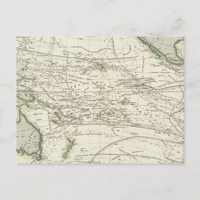 Map of Pacific Ocean Postcard (Front)