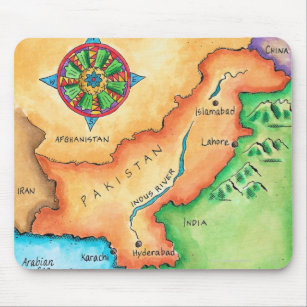 Map of Pakistan Mouse Mat