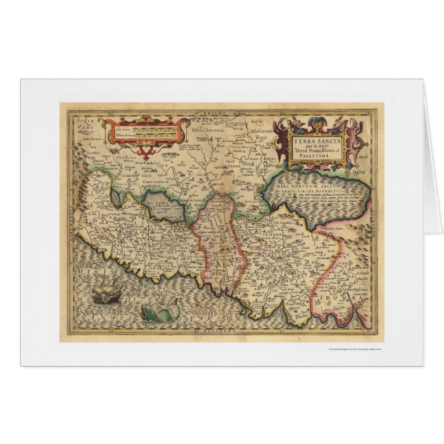 Map of Palestine and Surrounding Areas 1710 (Front Horizontal)