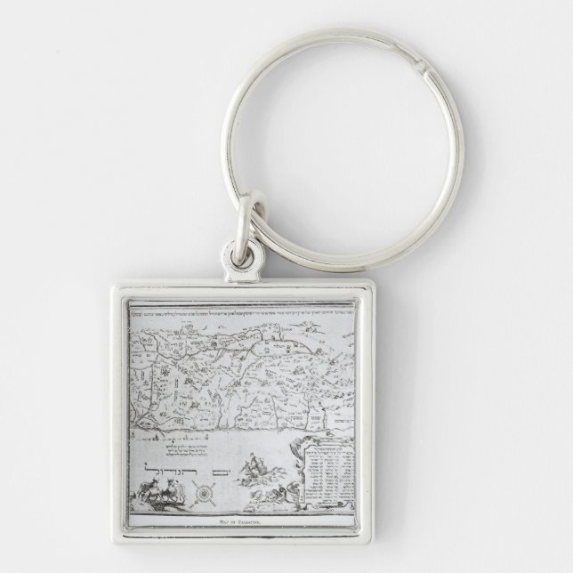 Map of Palestine, from a Passover Haggadah Key Ring (Front)