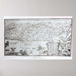 Map of Palestine, from a Passover Haggadah Poster