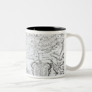 Map of Palestine, from a Passover Haggadah Two-Tone Coffee Mug