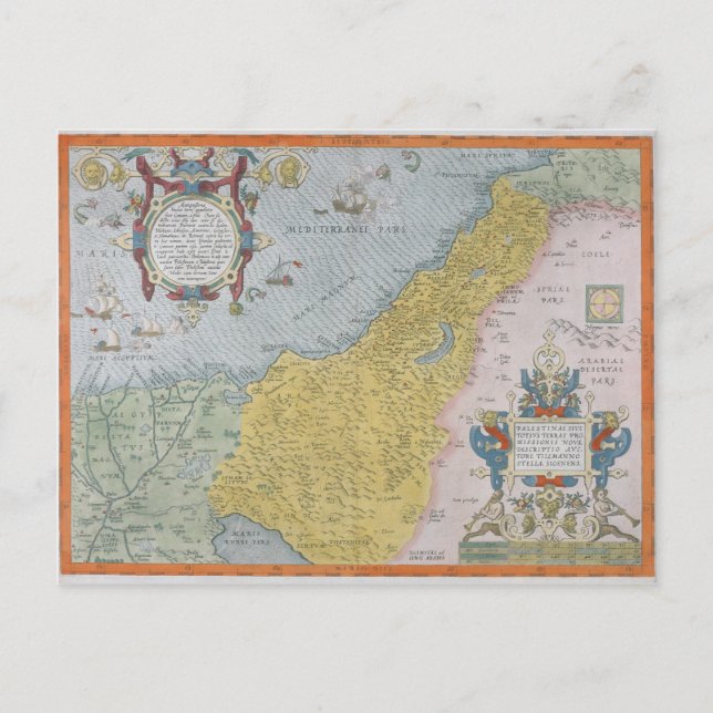Map of Palestine Postcard (Front)