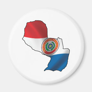 Map Of Paraguay Magnet