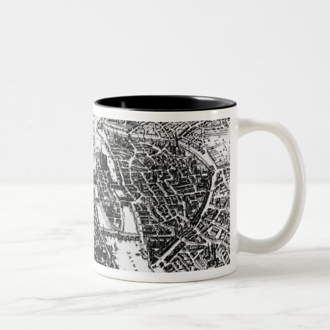 Map of Paris, 1620 Two-Tone Coffee Mug (Right)