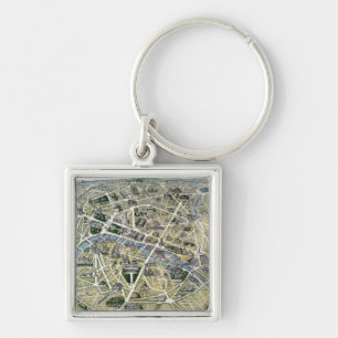 Map of Paris during the period of the Grands Key Ring