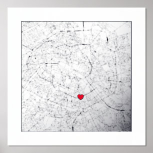 Map of Paris, France Modern Elegant Classy Gift Foil Prints