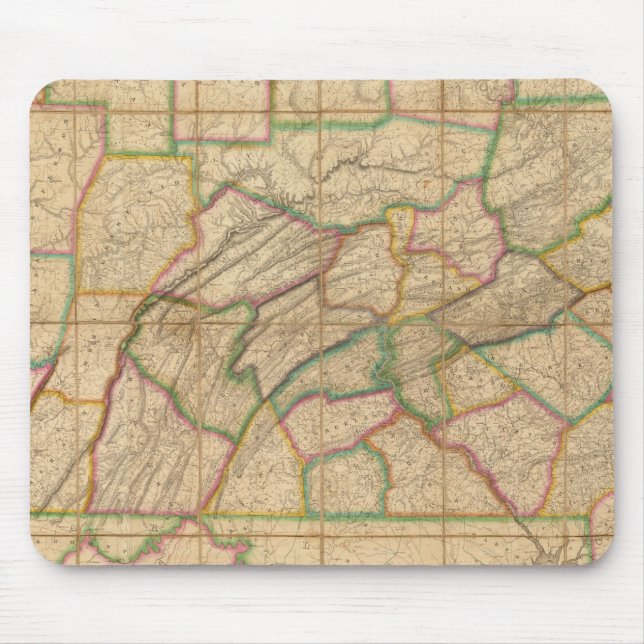 Map of Pennsylvania Mouse Mat (Front)